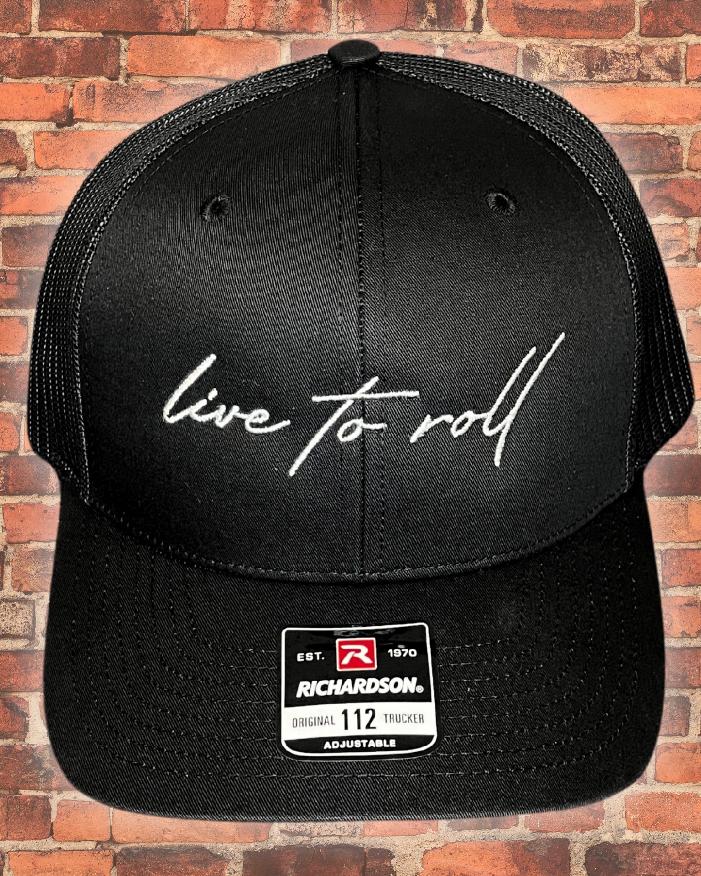 Live to Roll Snapback Trucker Cap – Black/Black
