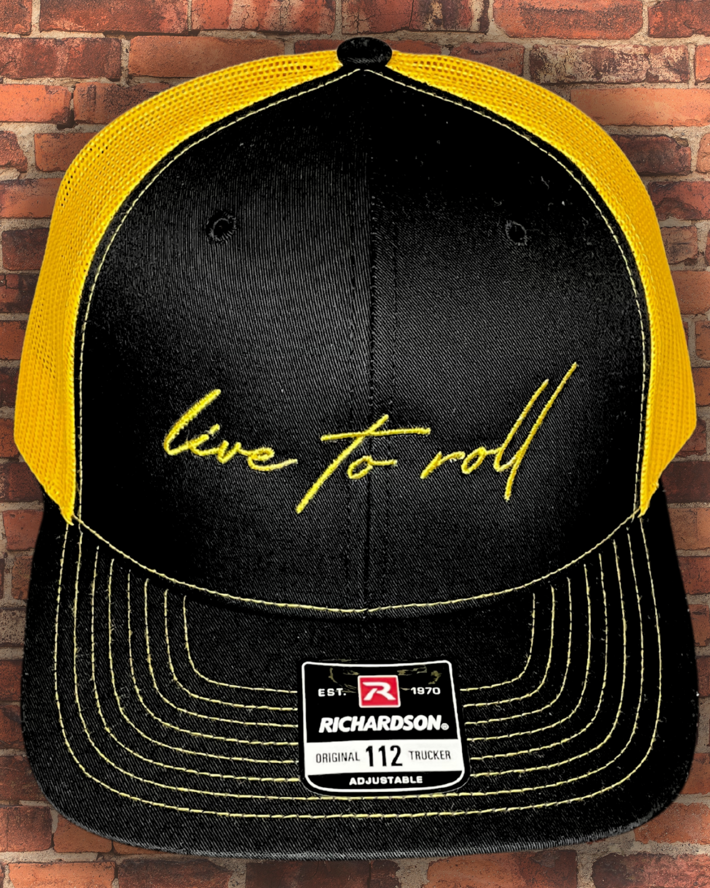 Live to Roll Snapback Trucker Cap – Golden Yellow/Black