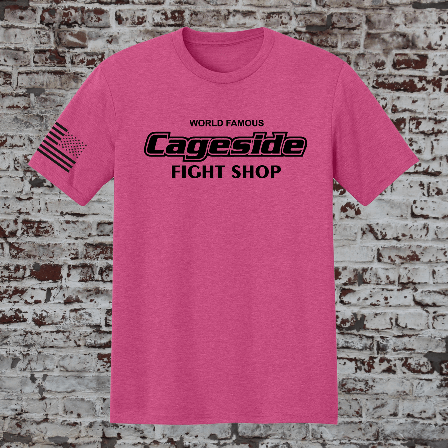 Cageside Fight Shop Tri-Blend T-Shirt – Pink