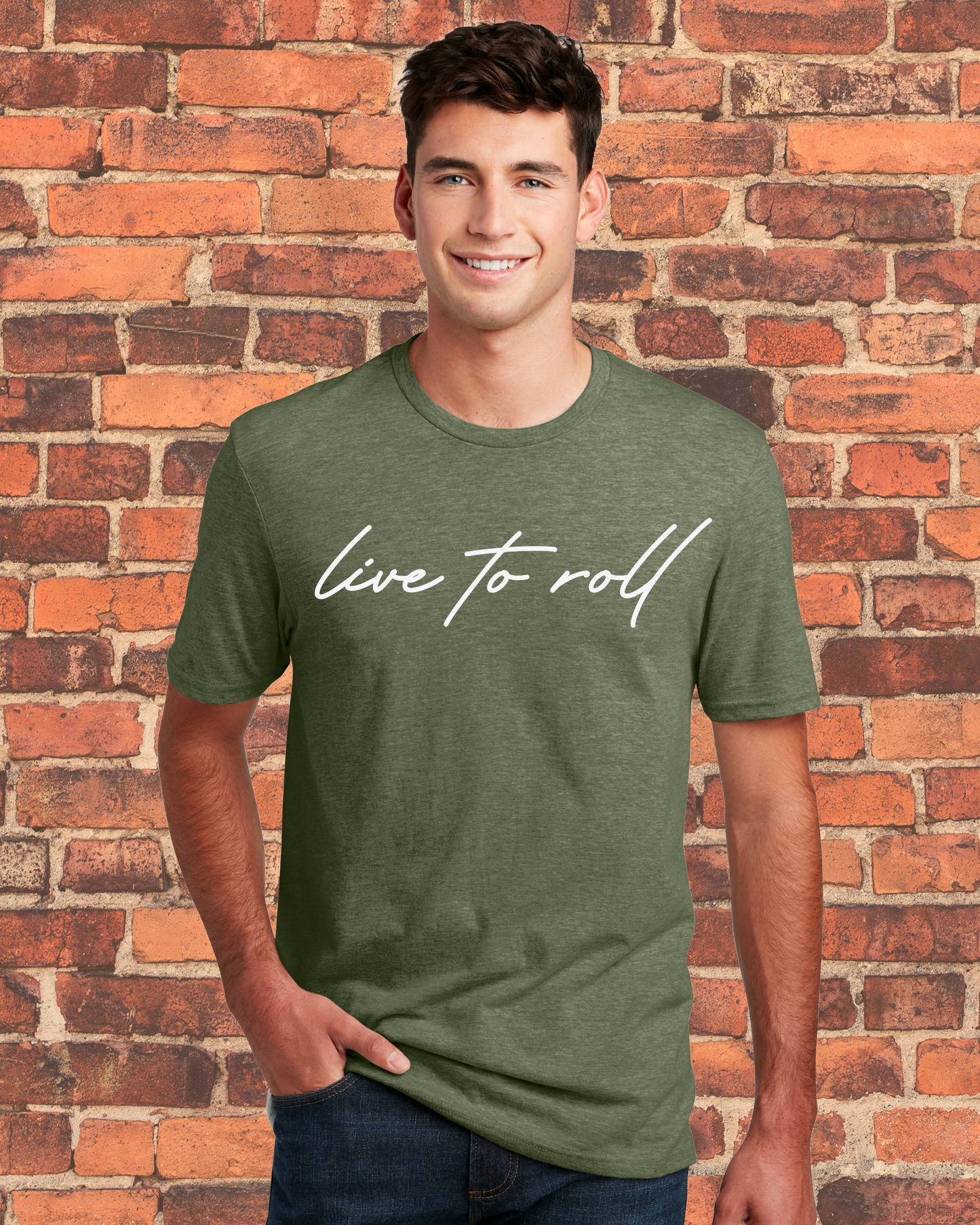 Live To Roll T-Shirts - Olive