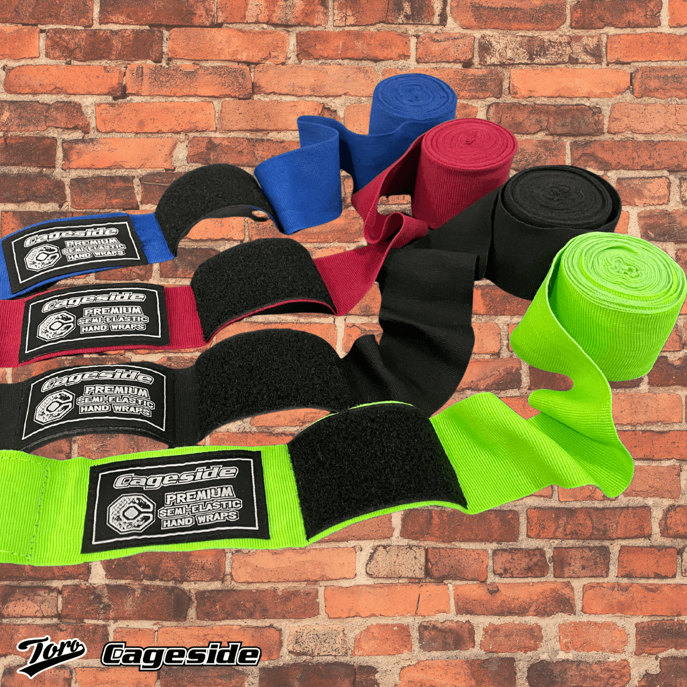 Cageside Mexican Style Hand Wraps - 180" - Black