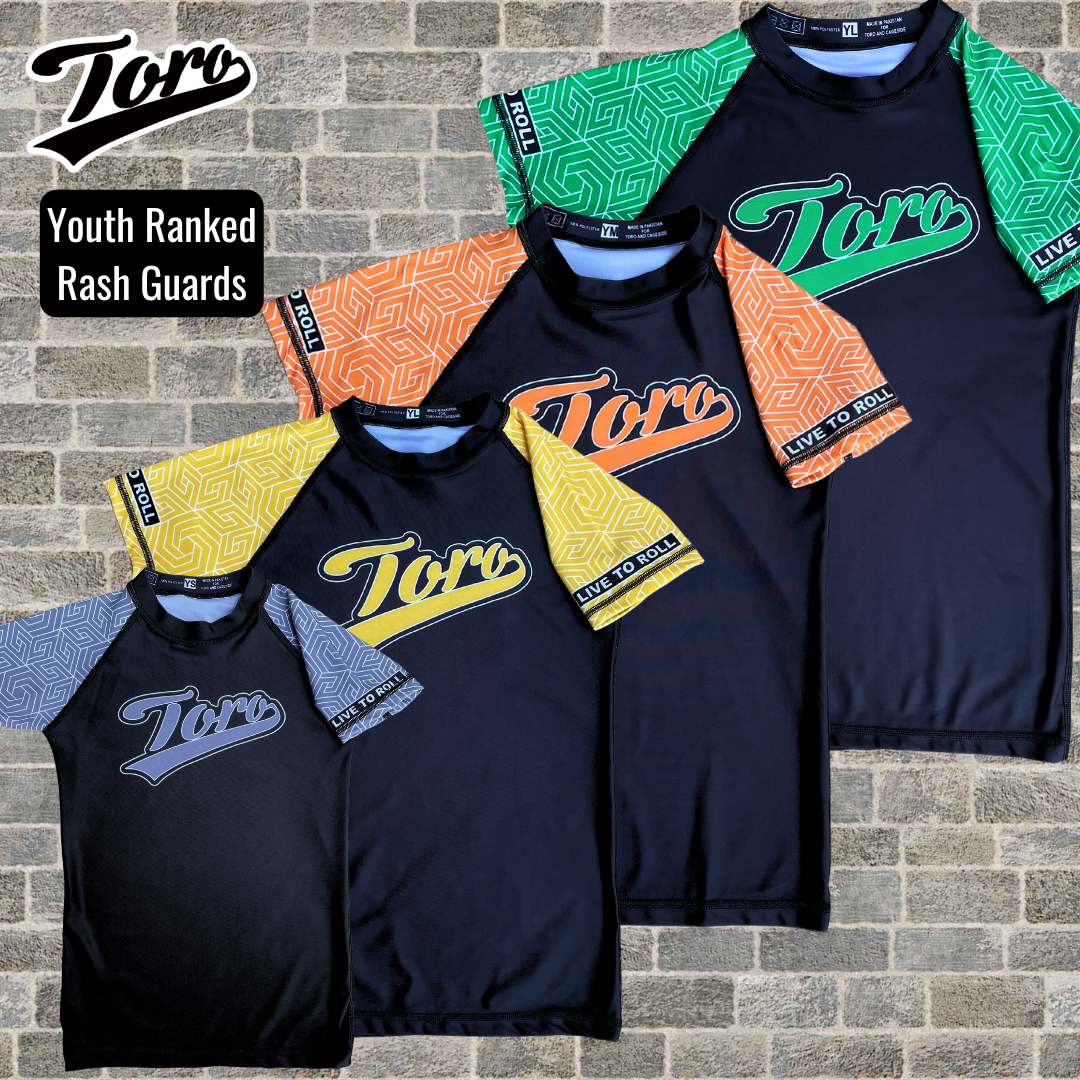 Youth Ranked BJJ Rash Guards