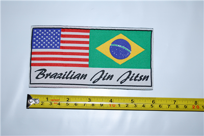 BJJ Patch - US Flag & Brazilian Flag