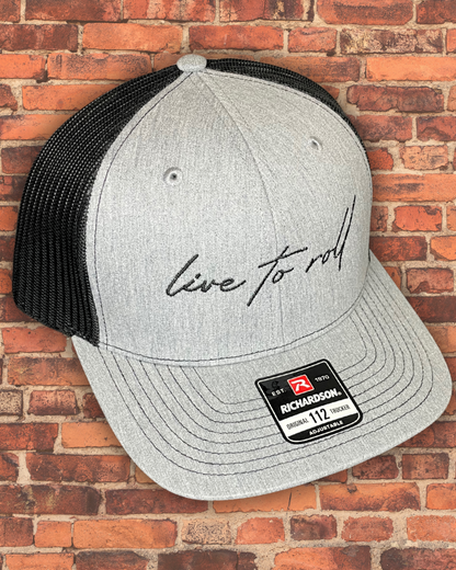 Live to Roll Snapback Trucker Cap – Heather Gray/Black