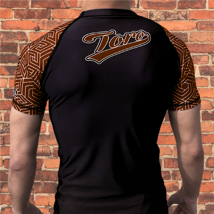 Toro BJJ Brown Belt Ranked Rash Guard V. 3 Short Sleeve