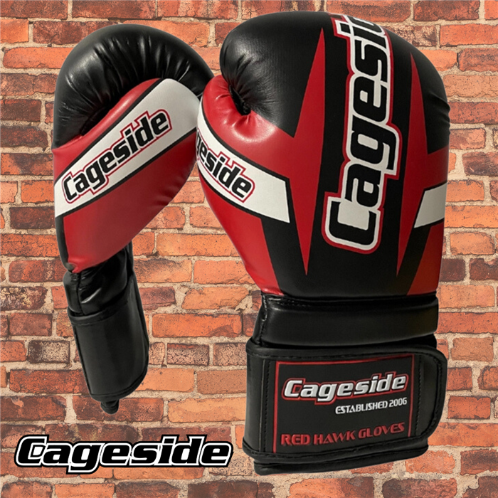 Cageside "Red Hawk" Muay Thai Boxing Gloves