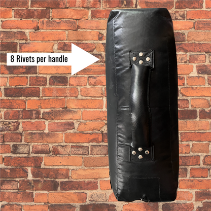 Muay Thai suitcase pad with reinforced handles by Cageside