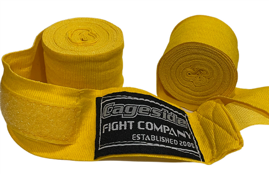 Cageside Premium 200" Semi Elastic Hand wraps - Yellow