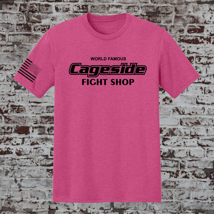 Cageside Fight Shop Tri-Blend T-Shirt – Pink