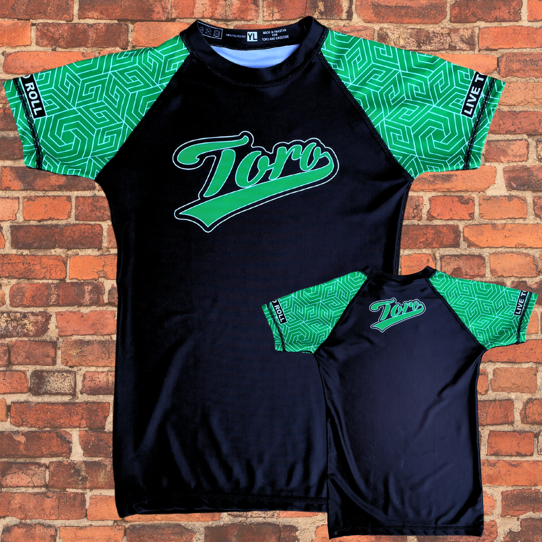 Youth BJJ Ranked Rash Guard | Green