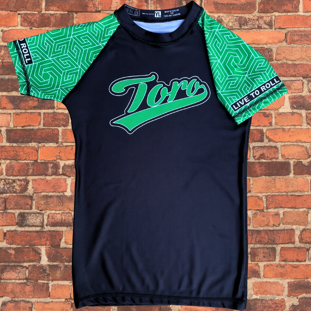 Youth BJJ Ranked Rash Guard | Green