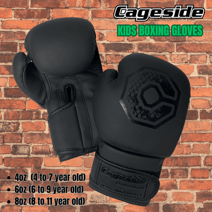 Cageside Steel Carbon Boxing Gloves - Kids
