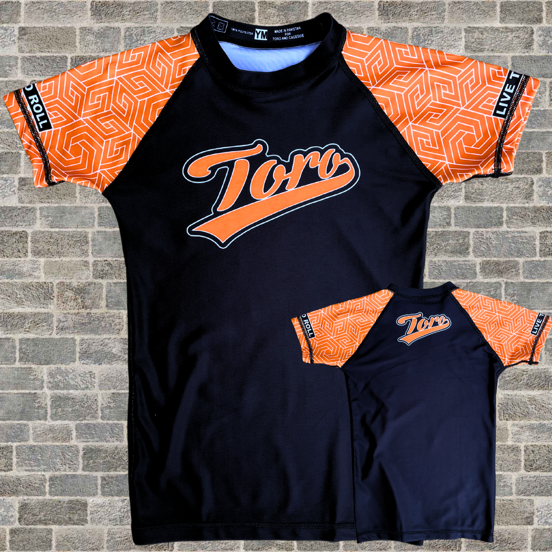 Youth BJJ Ranked Rash Guard | Orange