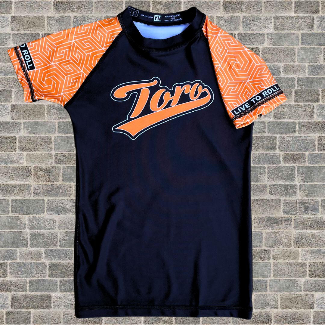 Youth BJJ Ranked Rash Guard | Orange