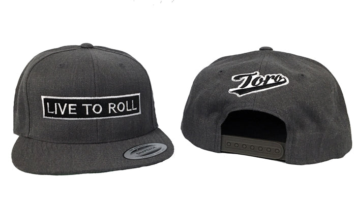 Toro "Live To Roll" Herringbone Gray Snap Back Hat