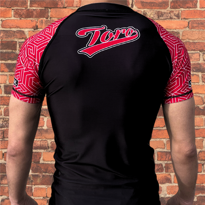 Toro BJJ Black Belt Ranked Rash Guard V. 3 | Red\Black