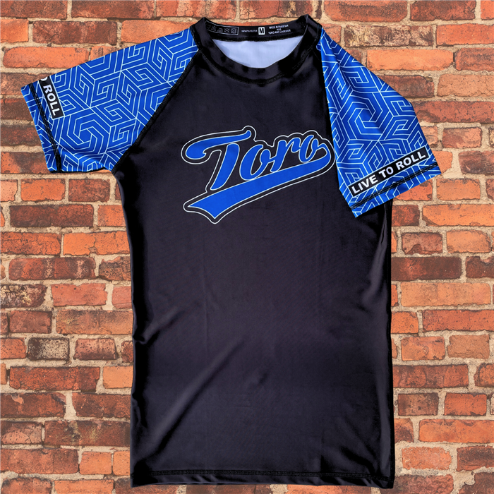 Toro BJJ Blue Belt Ranked Rash Guard V. 3 Short Sleeve