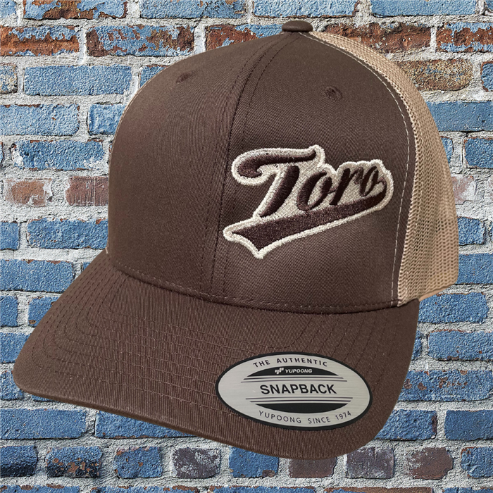 Toro Retro Trucker Hat in Brown and Tan