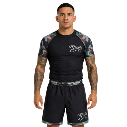 “Rampage” Camo Rash Guard and Shorts Combo