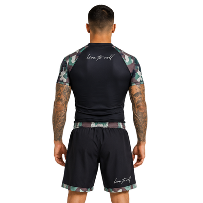 “Rampage” Camo Rash Guard and Shorts Combo