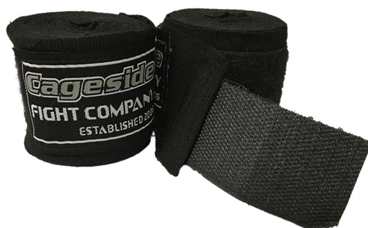 Cageside Black Hand Wraps 190 inches