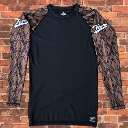 Toro "Diamond" Long Sleeve Rash Guard - Brown