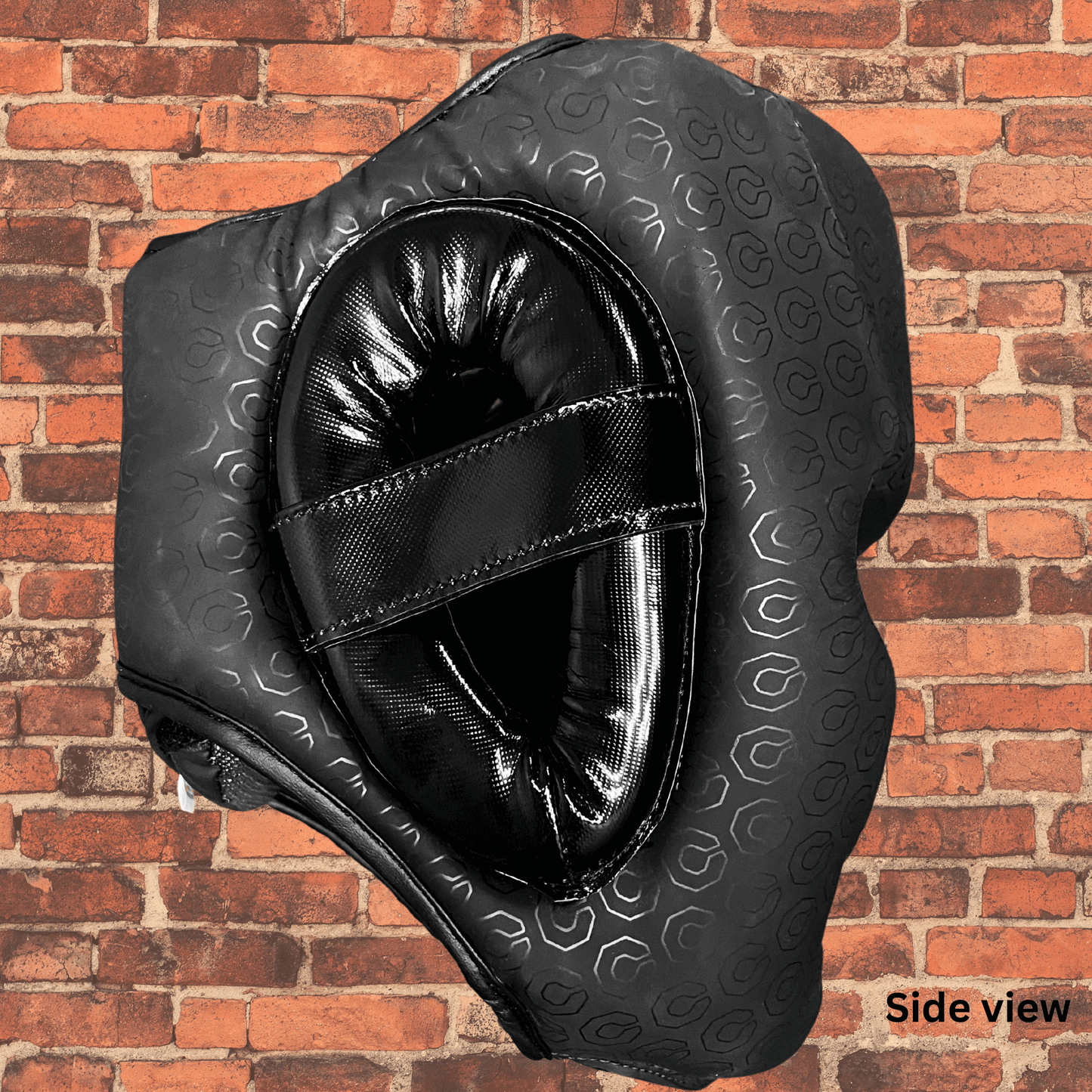 Cageside Full Face Sparring Headgear side view highlighting ear protection and padding