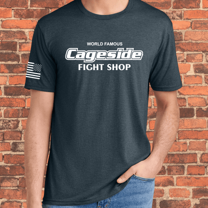 Cageside Fight Shop T-Shirt – Navy Frost