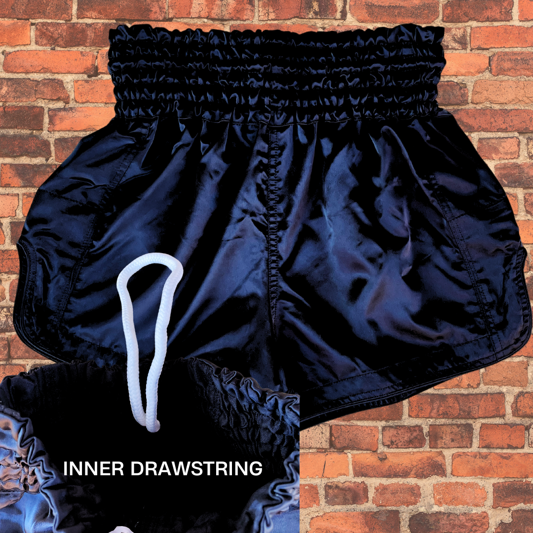 Muay Thai Shorts Black, No Logo