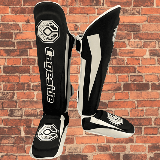 Pro Spar shin guards mma muay thai pair with full shin and foot coverage