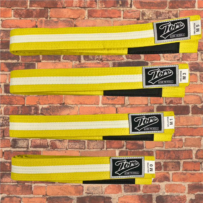 Toro Kids BJJ Belt Yellow & White