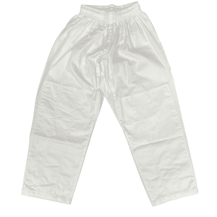 Youth white gi pants detail – Toro BJJ plain gi