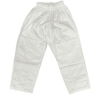 Youth white gi pants detail – Toro BJJ plain gi