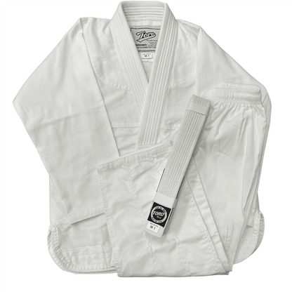 Kids Brazilian Jiu-Jitsu gi set white jacket and pants